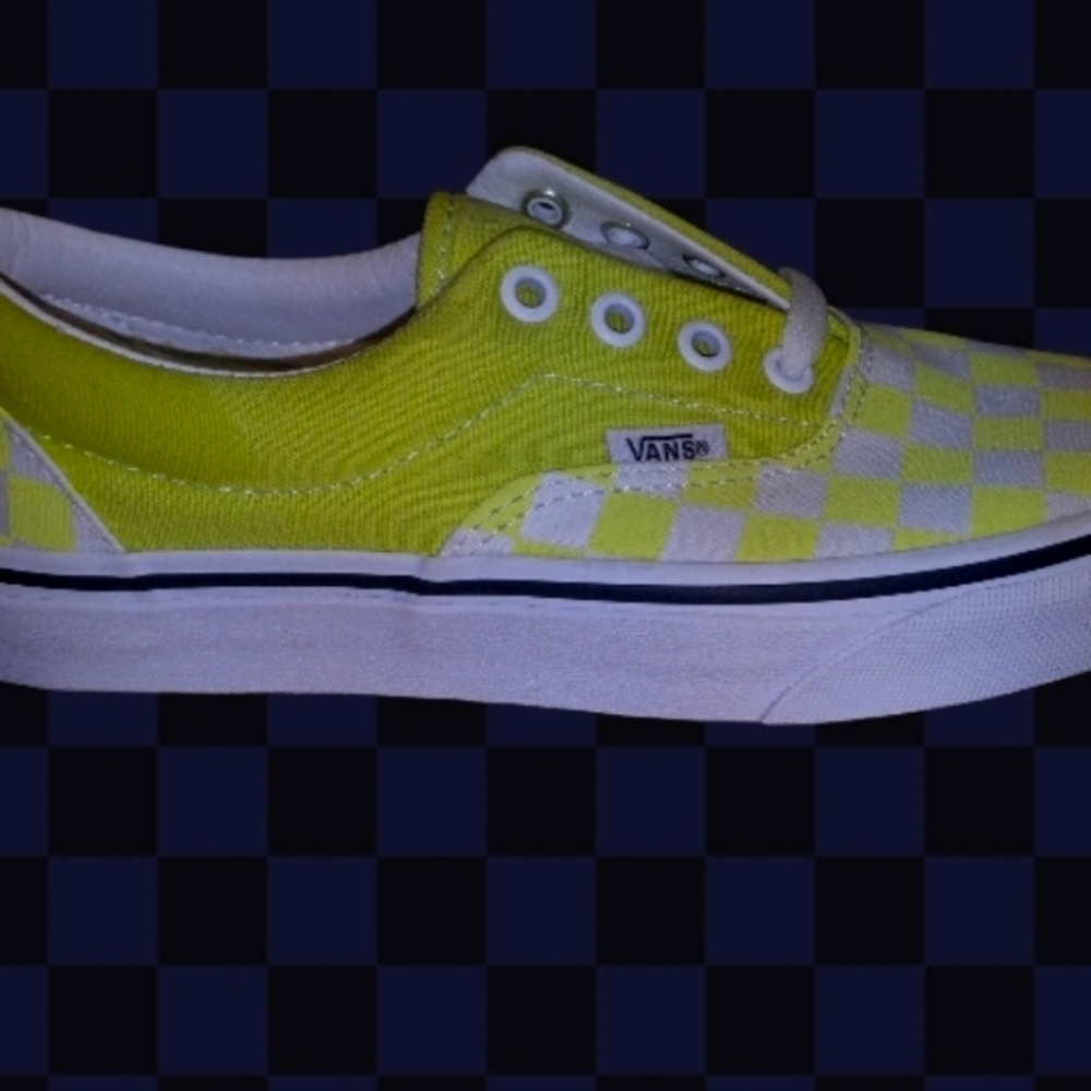 Vans shoes women's size 7.5 Mens 6 Yellow & White checkered